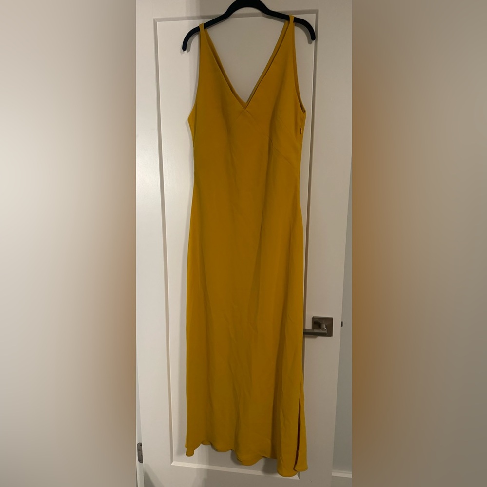 Tara Jarmon Mustard Heart cut out Dress